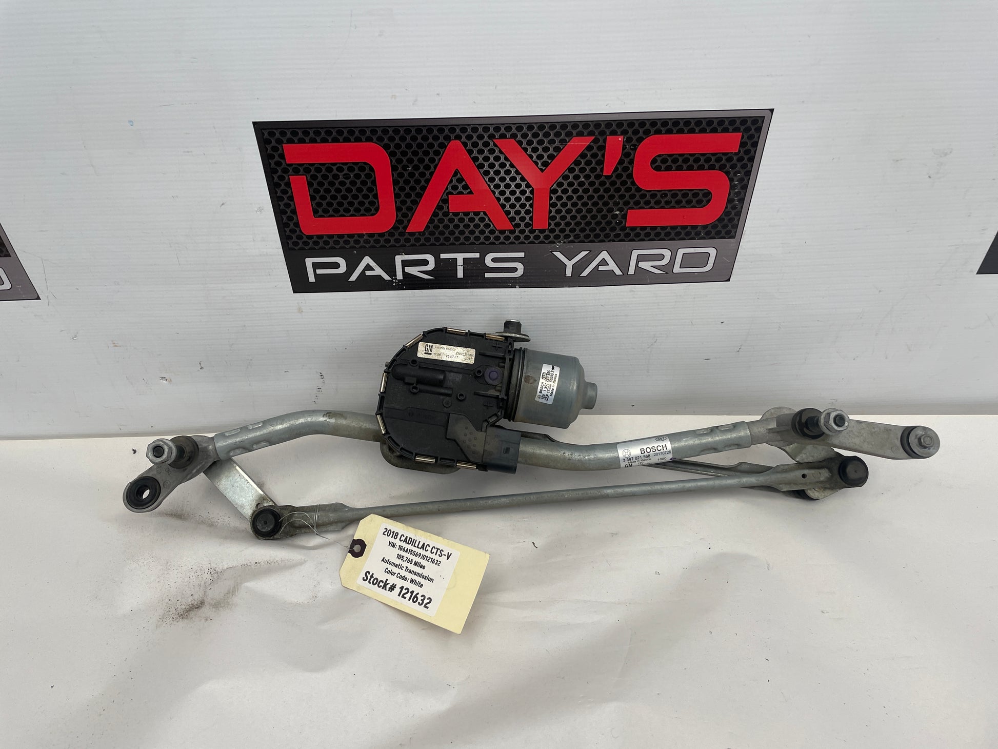 2018 Cadillac CTS-V Front Windshield Wiper Regulator w/ Motor OEM - Day's Parts Yard