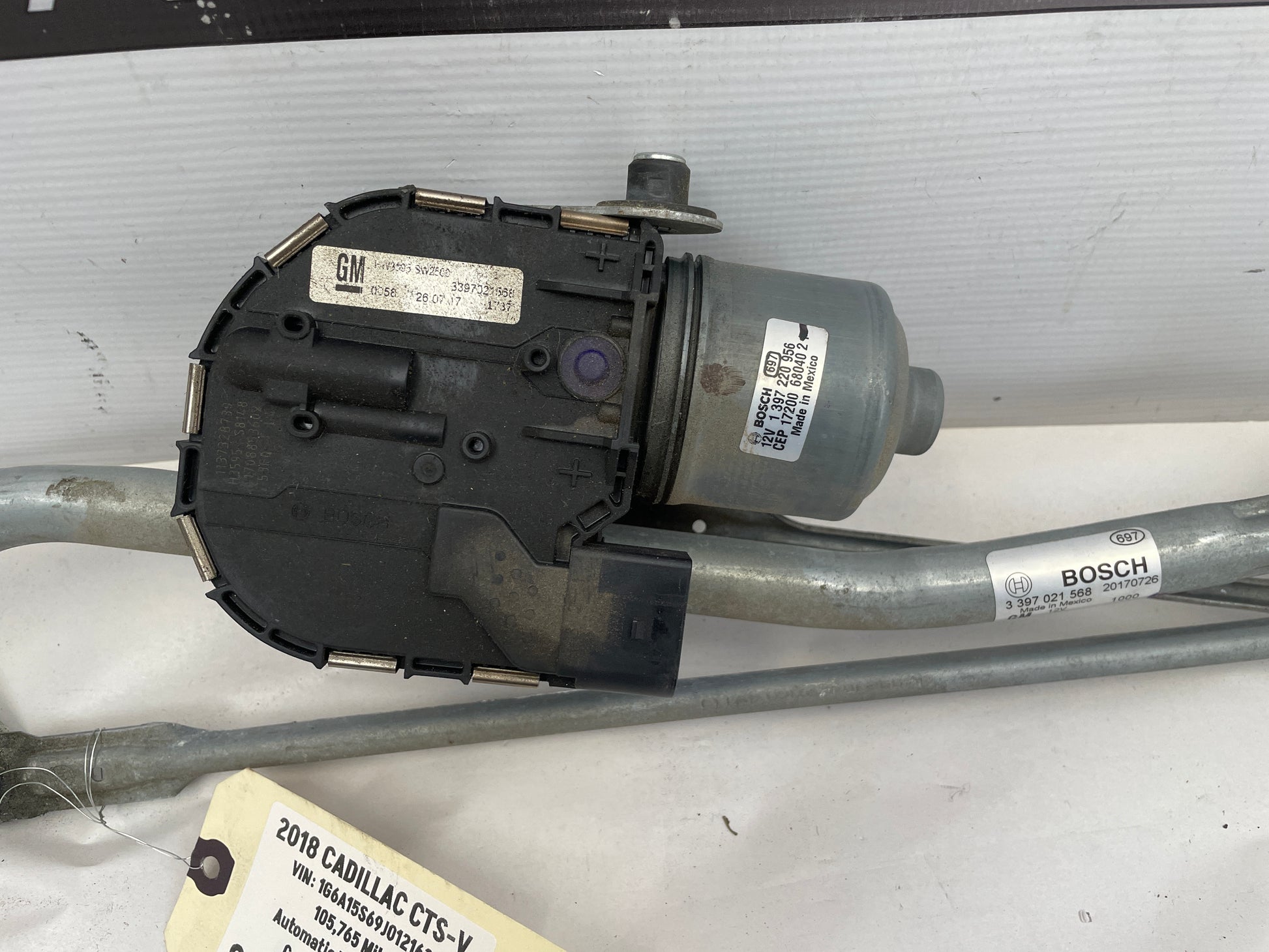 2018 Cadillac CTS-V Front Windshield Wiper Regulator w/ Motor OEM - Day's Parts Yard