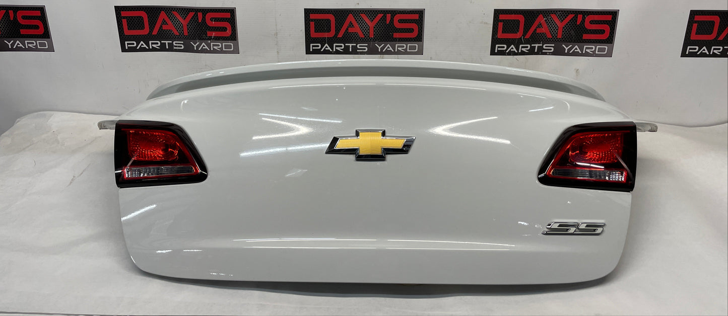 2014 Chevy SS Sedan Trunk Deck Lid w/ Spoiler White OEM - Day's Parts Yard
