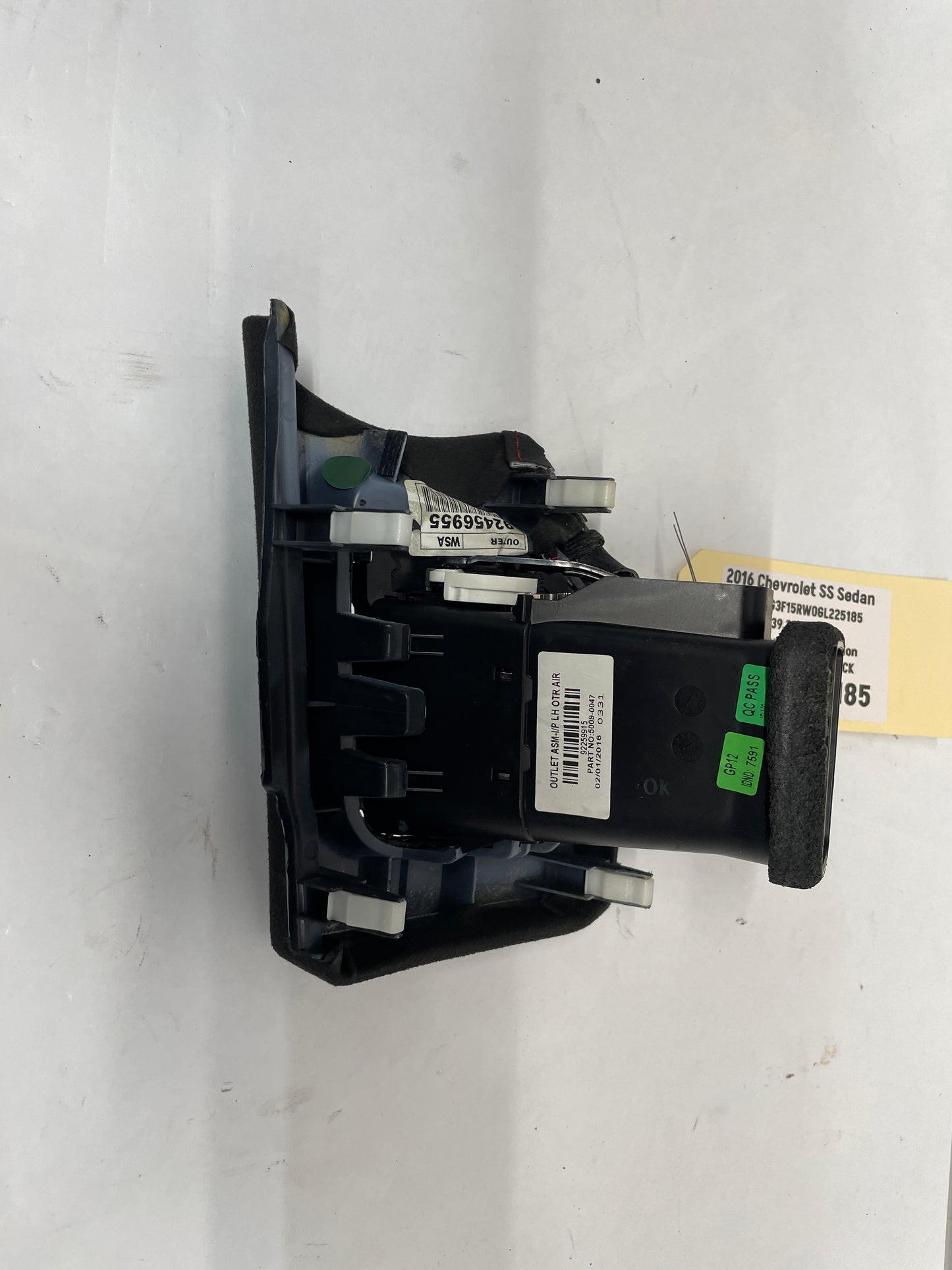 2016 Chevy SS Sedan LH Driver Suede Dash Vent Trim Panel OEM - Day's Parts Yard