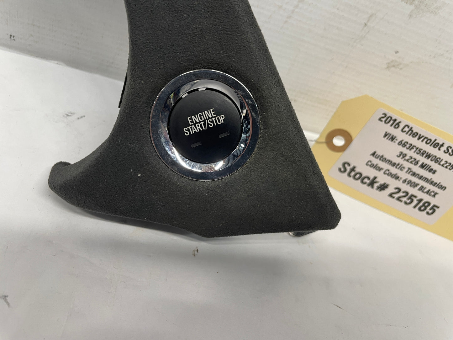 2016 Chevy SS Sedan Instrumental Dash Panel Suede Trim Engine Start Button OEM - Day's Parts Yard