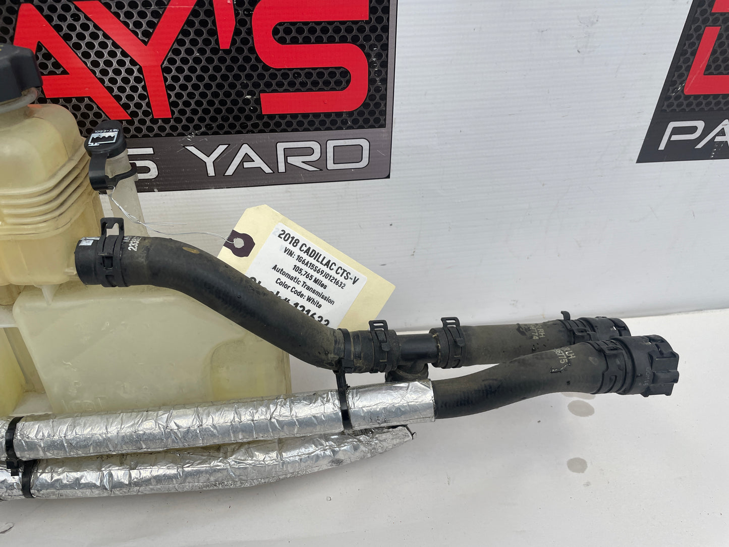 2018 Cadillac CTS-V Engine Coolant Recovery Reservoir Tank w/ Hoses OEM - Day's Parts Yard