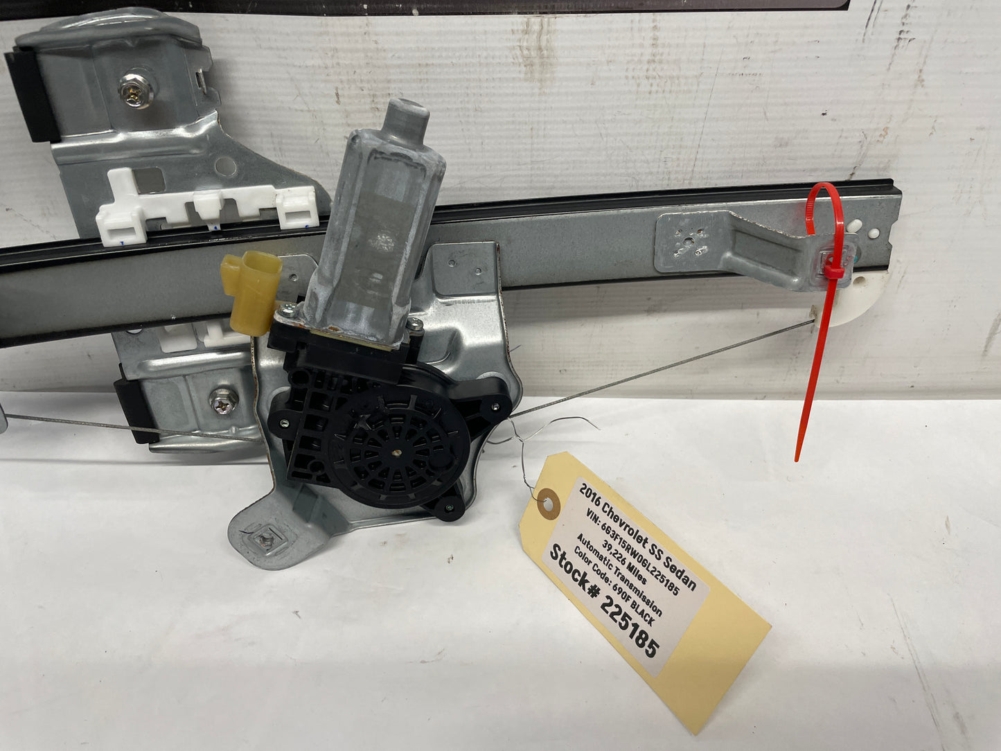 2016 Chevy SS Sedan RH Passenger Rear Window Regulator w/ Motor OEM - Day's Parts Yard
