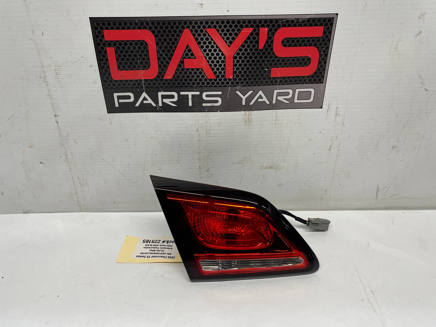 2016 Chevy SS Sedan LH Driver Inner Tail Light Taillight Lamp OEM - Day's Parts Yard