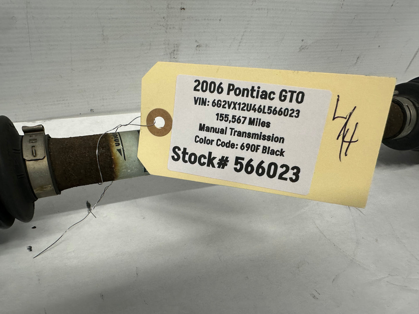 2006 Pontiac GTO LH Driver Rear CV Axle Half Shaft OEM - Day's Parts Yard