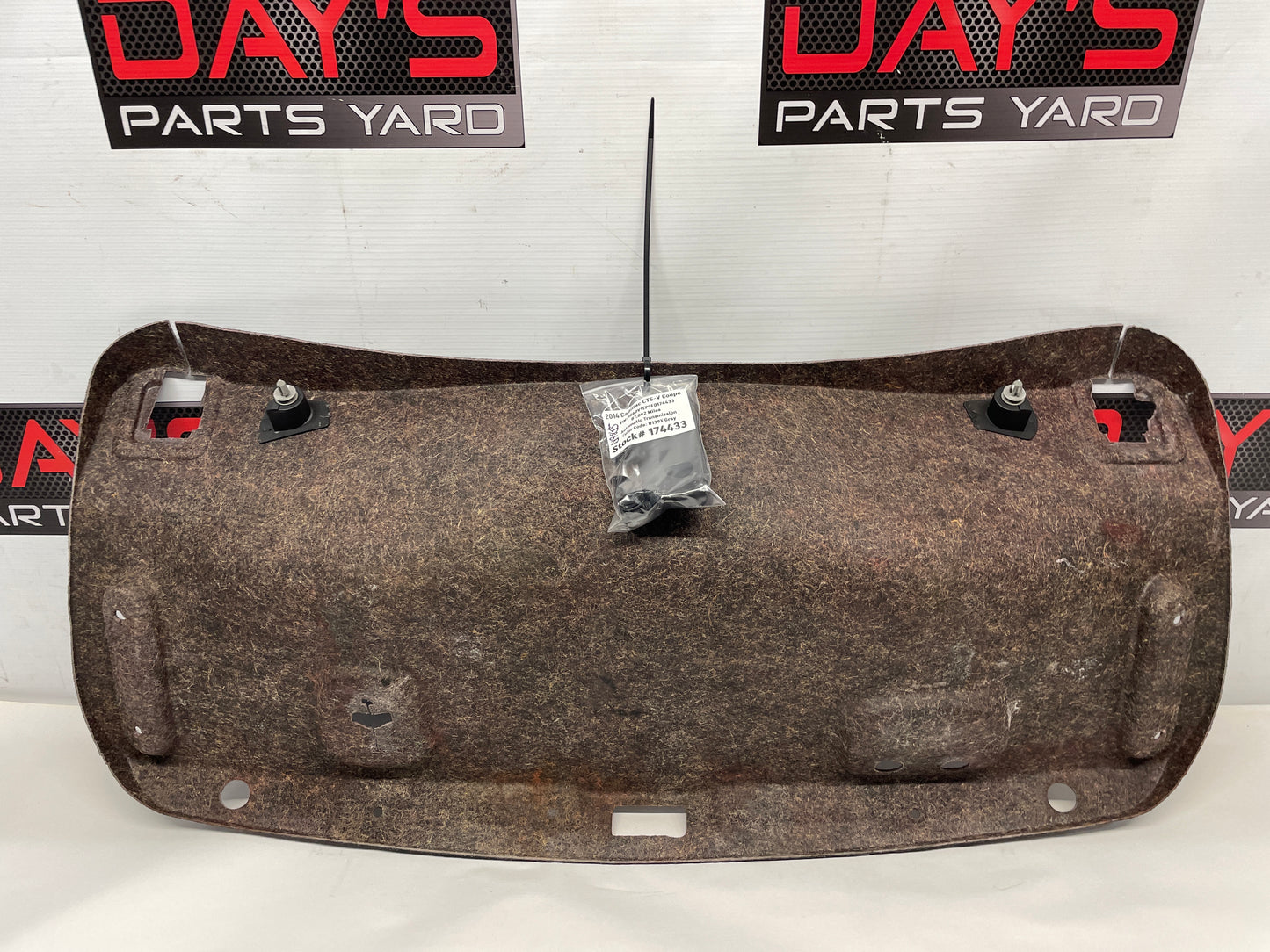 2014 Cadillac CTS-V Coupe Trunk Deck Lid Liner Carpet Felt OEM - Day's Parts Yard
