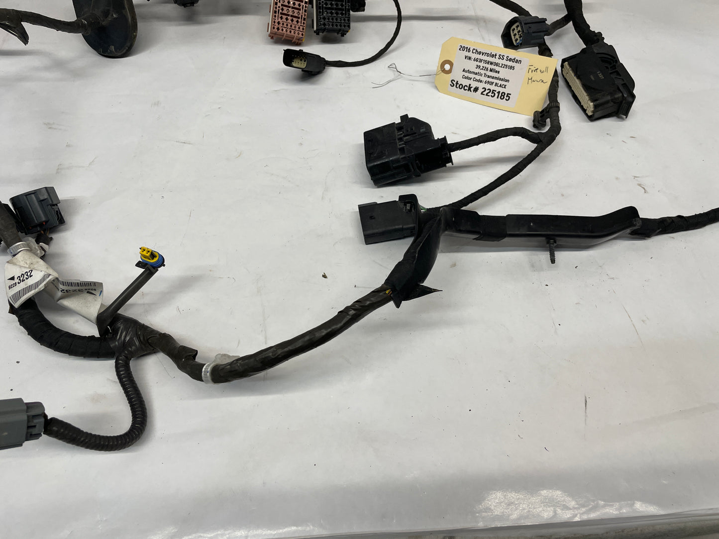 2016 Chevy SS Sedan Fire Wall Front Chassis Engine Bay Wire Wiring Harness OEM - Day's Parts Yard
