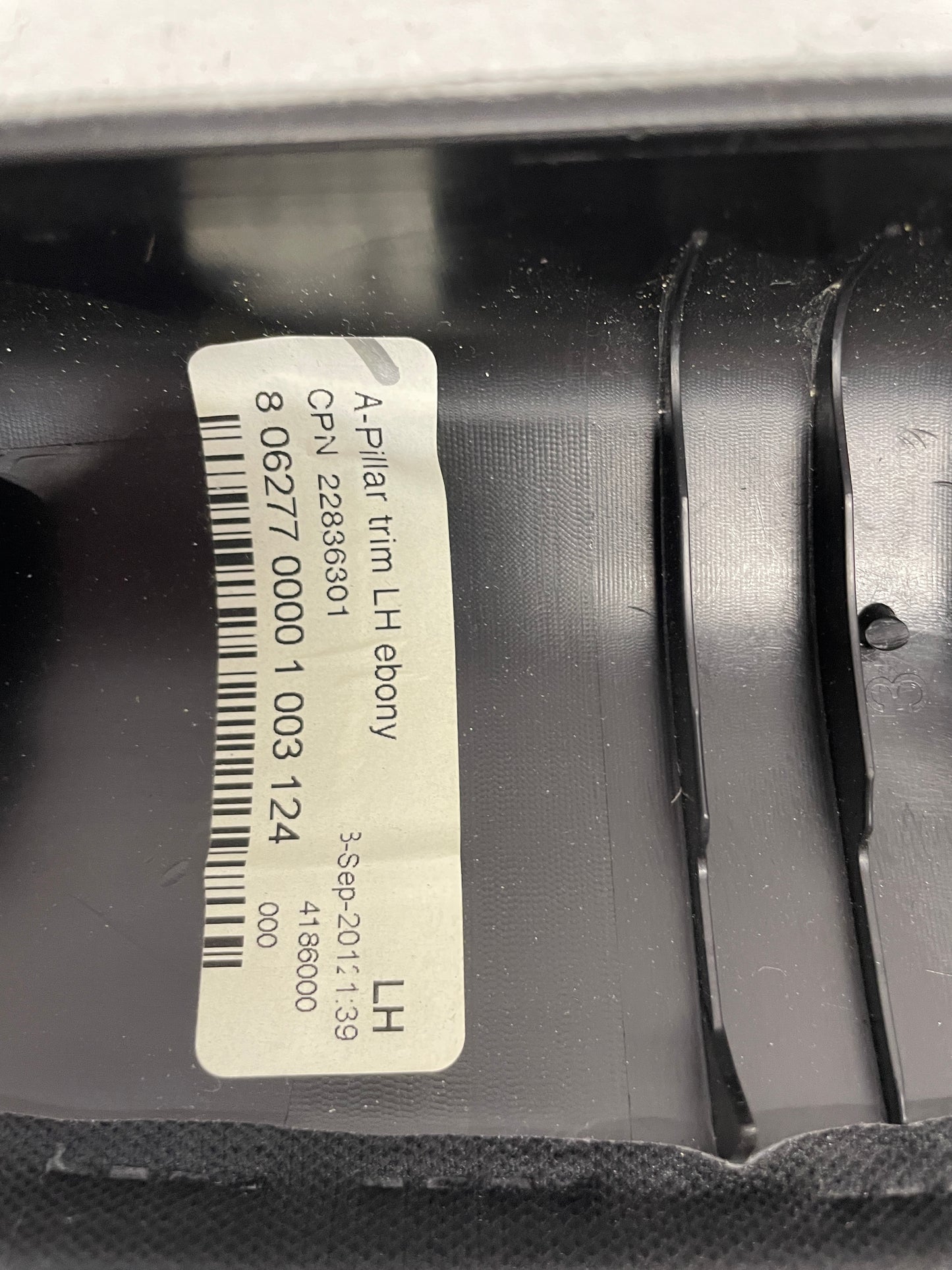 2013 Cadillac CTS-V Coupe LH Driver Windshield A Pillar Interior Trim OEM - Day's Parts Yard