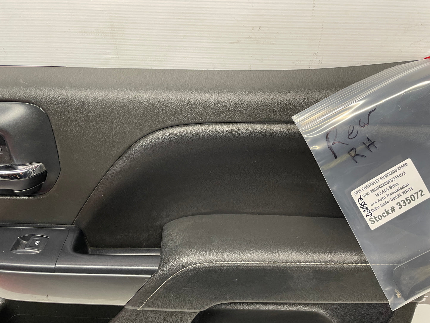 2015 Chevy Silverado K1500 RH Passenger Rear Interior Door Panel Trim OEM - Day's Parts Yard