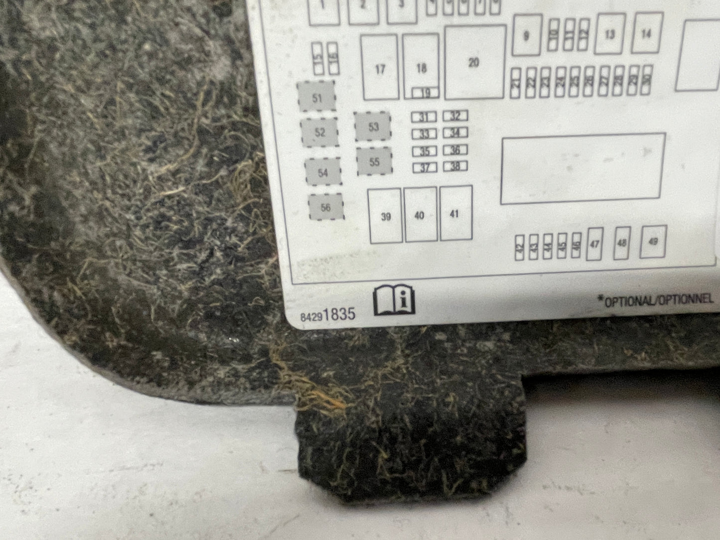 2017 Cadillac CTS-V LH Driver Rear Trunk Fuse Access Cover Compartment Panel Trim OEM - Day's Parts Yard