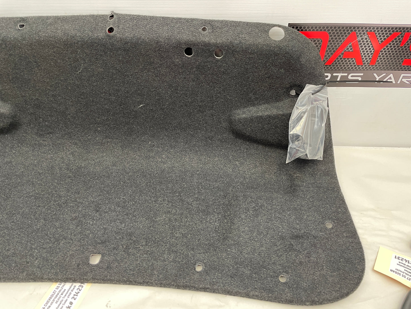2014 Chevy SS Sedan Trunk Deck Lid Liner OEM - Day's Parts Yard