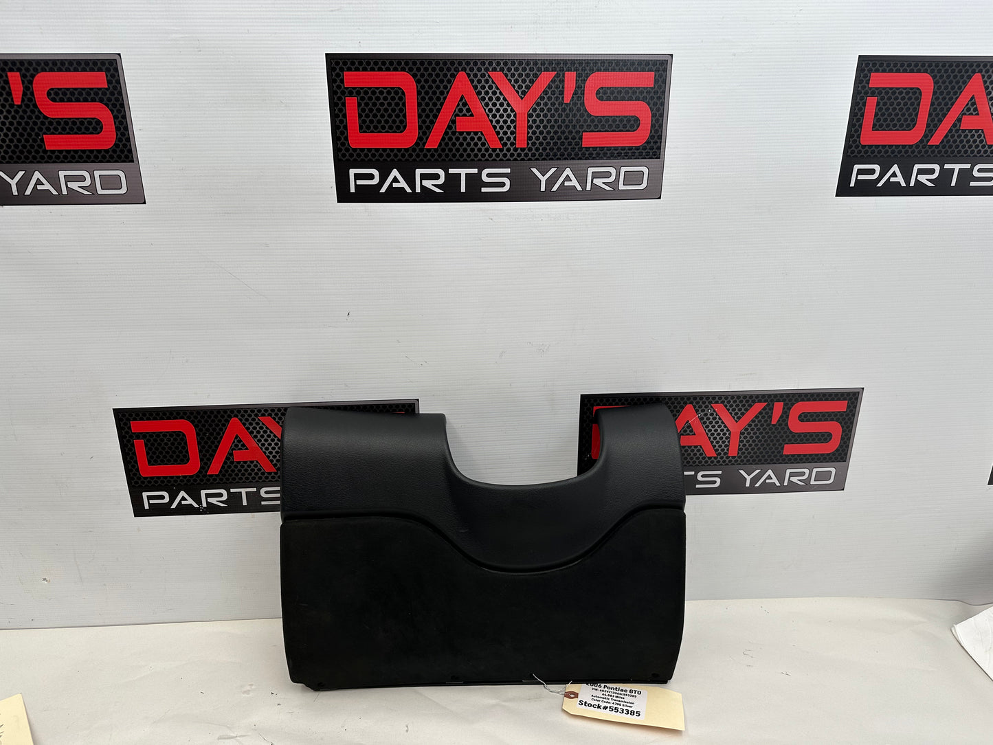 2006 Pontiac GTO Black Suede Knee Bolster Fuse Cover OEM - Day's Parts Yard