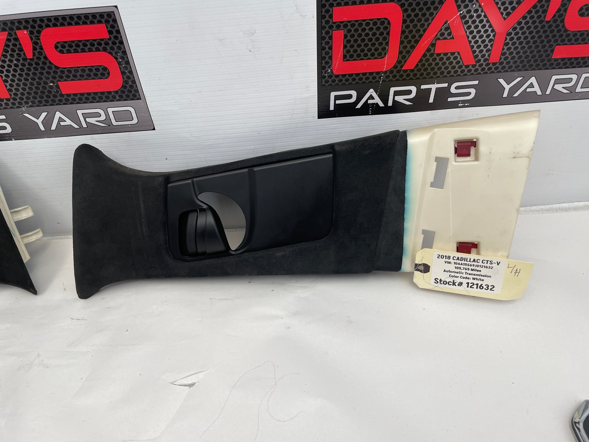 2018 Cadillac CTS-V RH & LH Interior B Pillar Upper Trim Black Suede OEM - Day's Parts Yard
