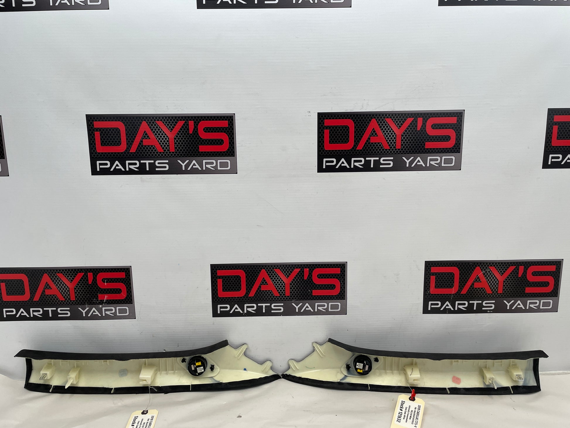 2018 Cadillac CTS-V RH & LH Interior A Pillar Trim Black Suede OEM - Day's Parts Yard