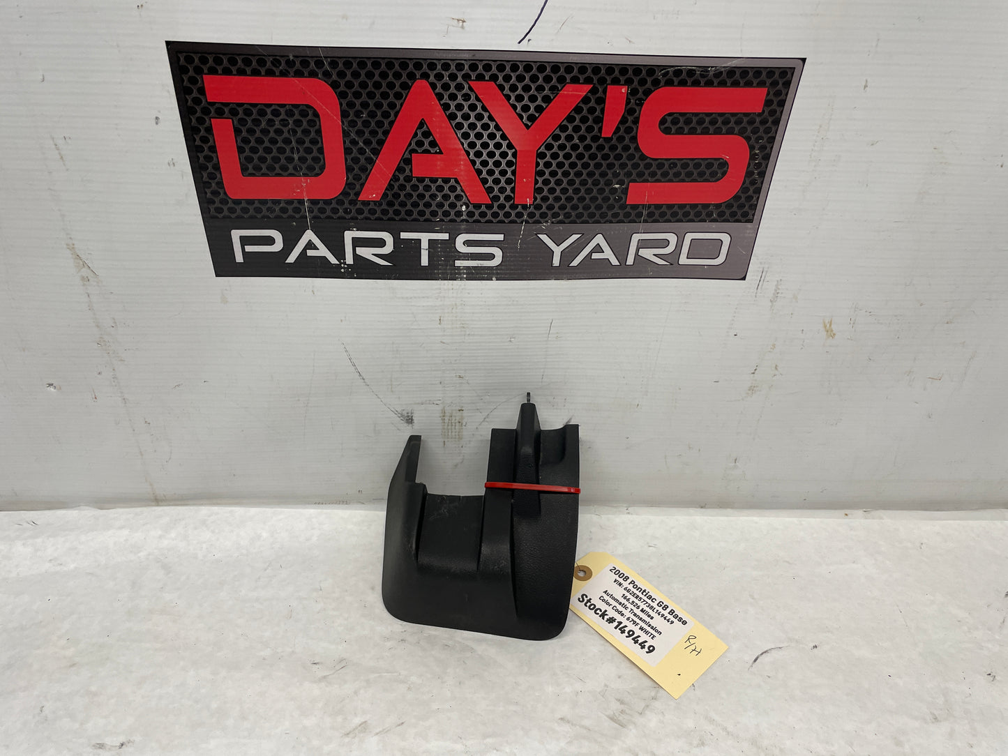 2008 Pontiac G8 Base RH Passenger Front Seat Rear Outer Track Trim Cover OEM - Day's Parts Yard