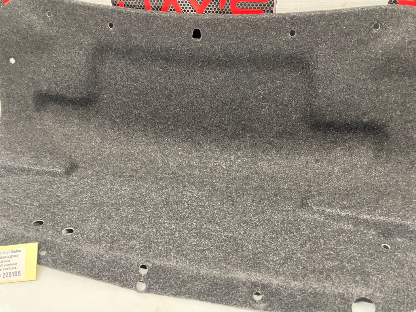 2017 Chevy SS Sedan Trunk Deck Lid Liner Carpet Felt OEM - Day's Parts Yard