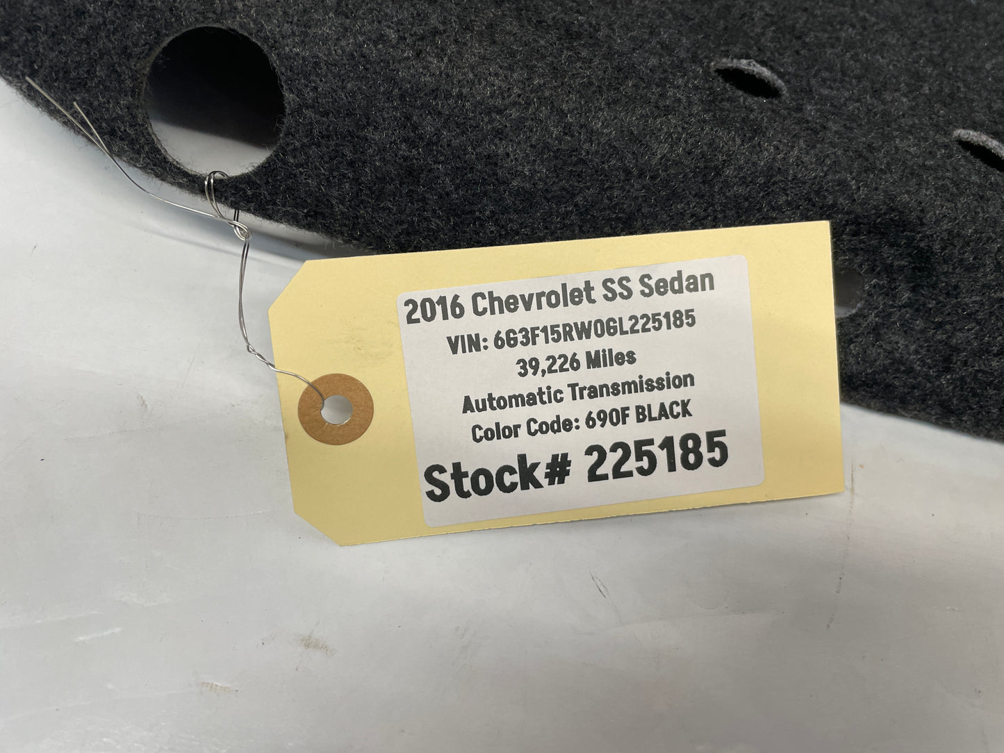 2017 Chevy SS Sedan Trunk Deck Lid Liner Carpet Felt OEM - Day's Parts Yard