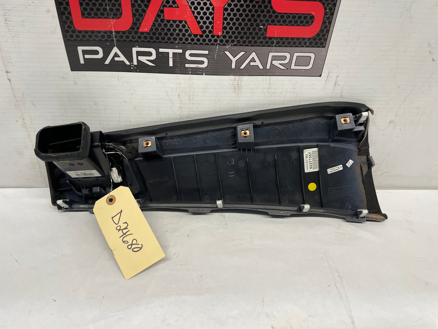 2016 Chevy SS Sedan RH Passenger Black Suede Dash Trim Panel Insert OEM - Day's Parts Yard