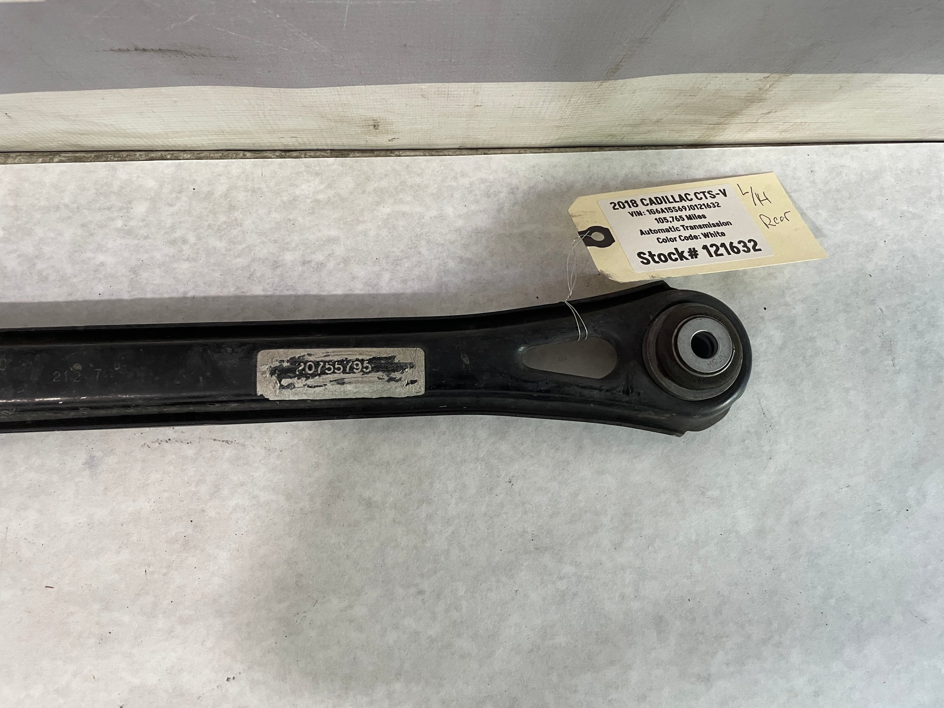 2018 Cadillac CTS-V Rear LH Driver Suspension Lower Trailing Control Arm OEM - Day's Parts Yard