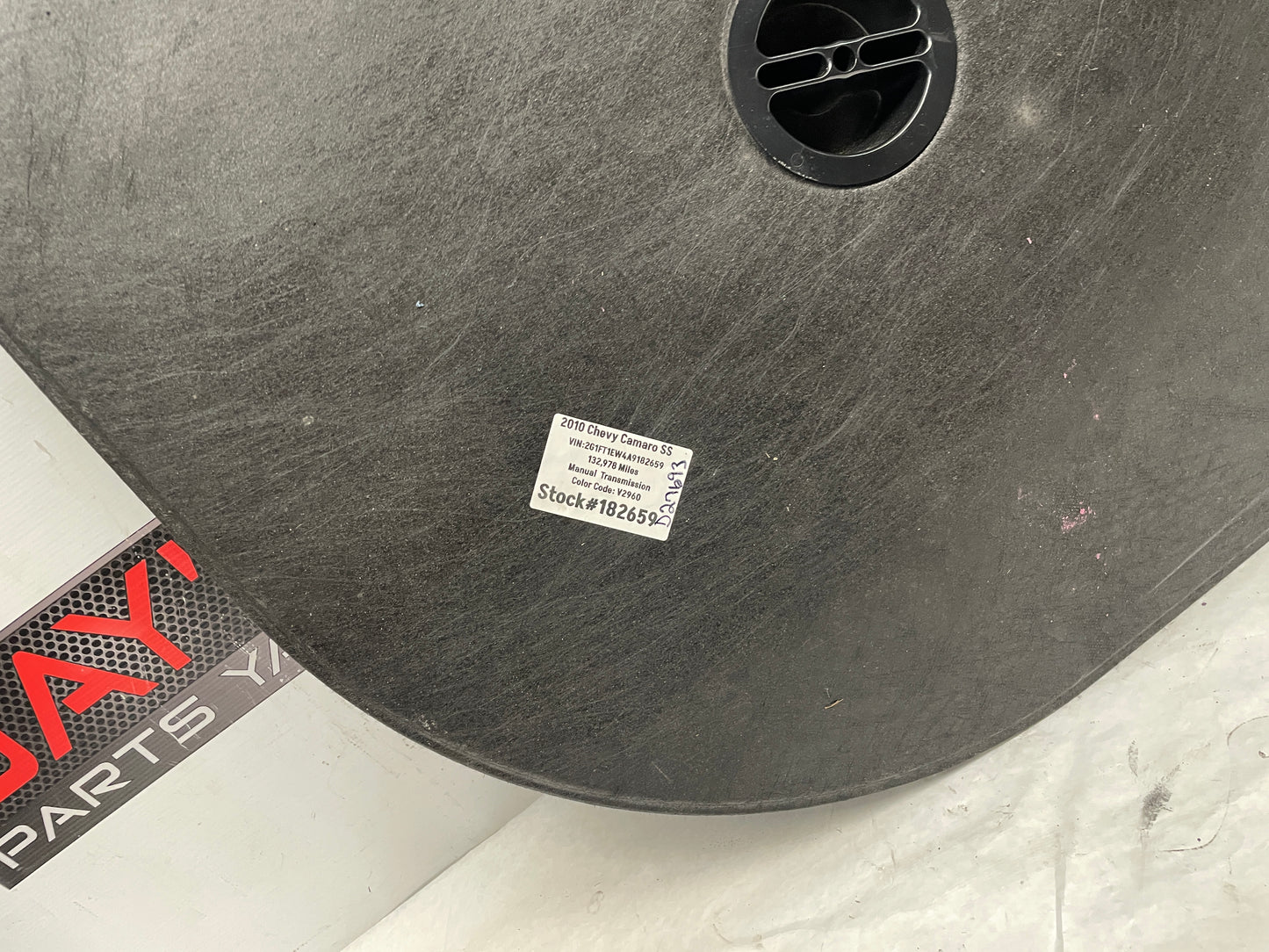 2010 Chevy Camaro SS Hard Spare Tire Compartment Trunk Battery Stowage Cover Panel OEM