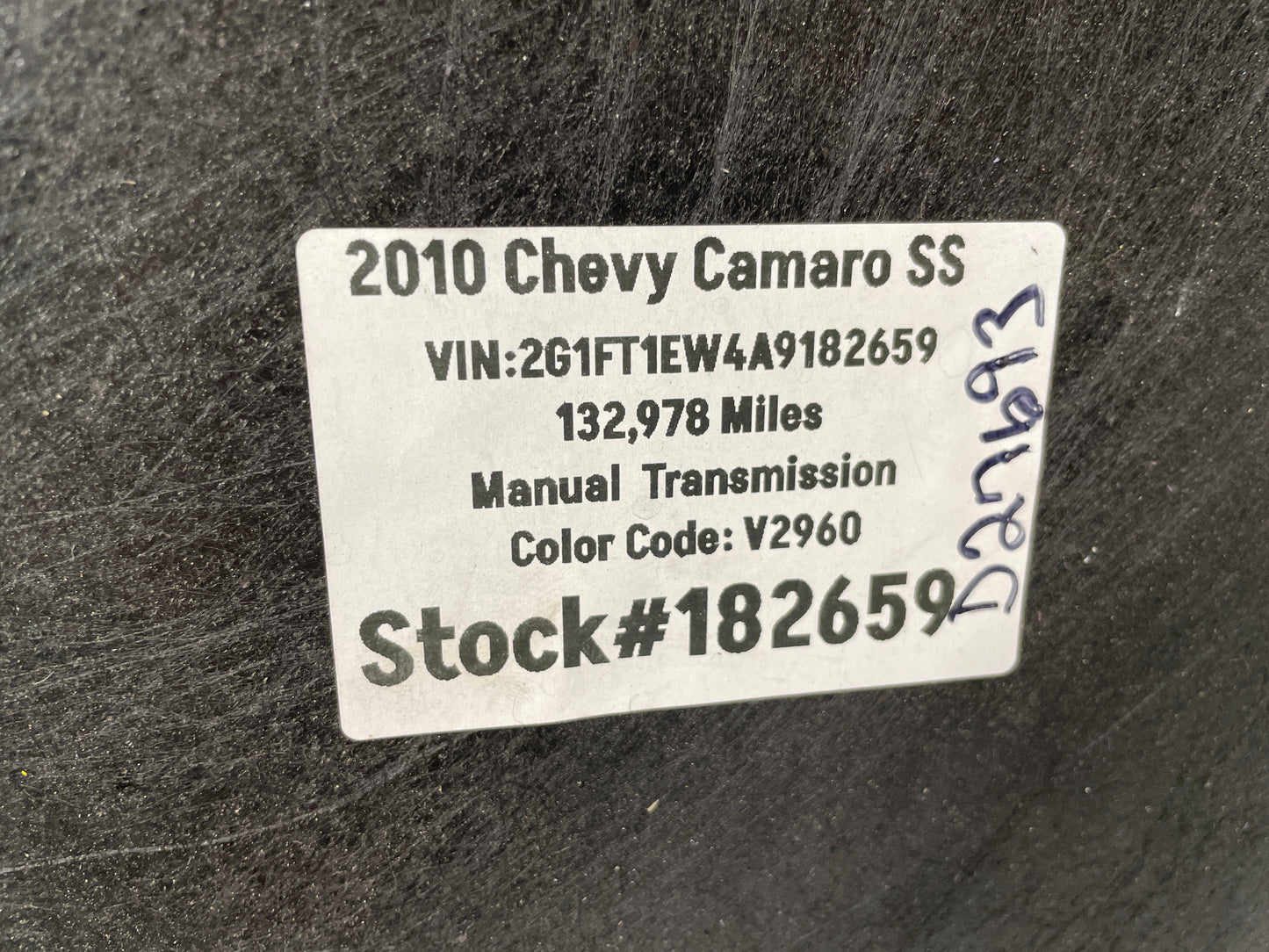 2010 Chevy Camaro SS Hard Spare Tire Compartment Trunk Battery Stowage Cover Panel OEM