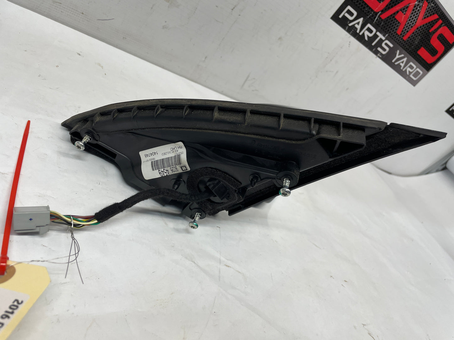 2016 Chevy SS Sedan RH Passenger Exterior Out Side Mirror Black OEM - Day's Parts Yard