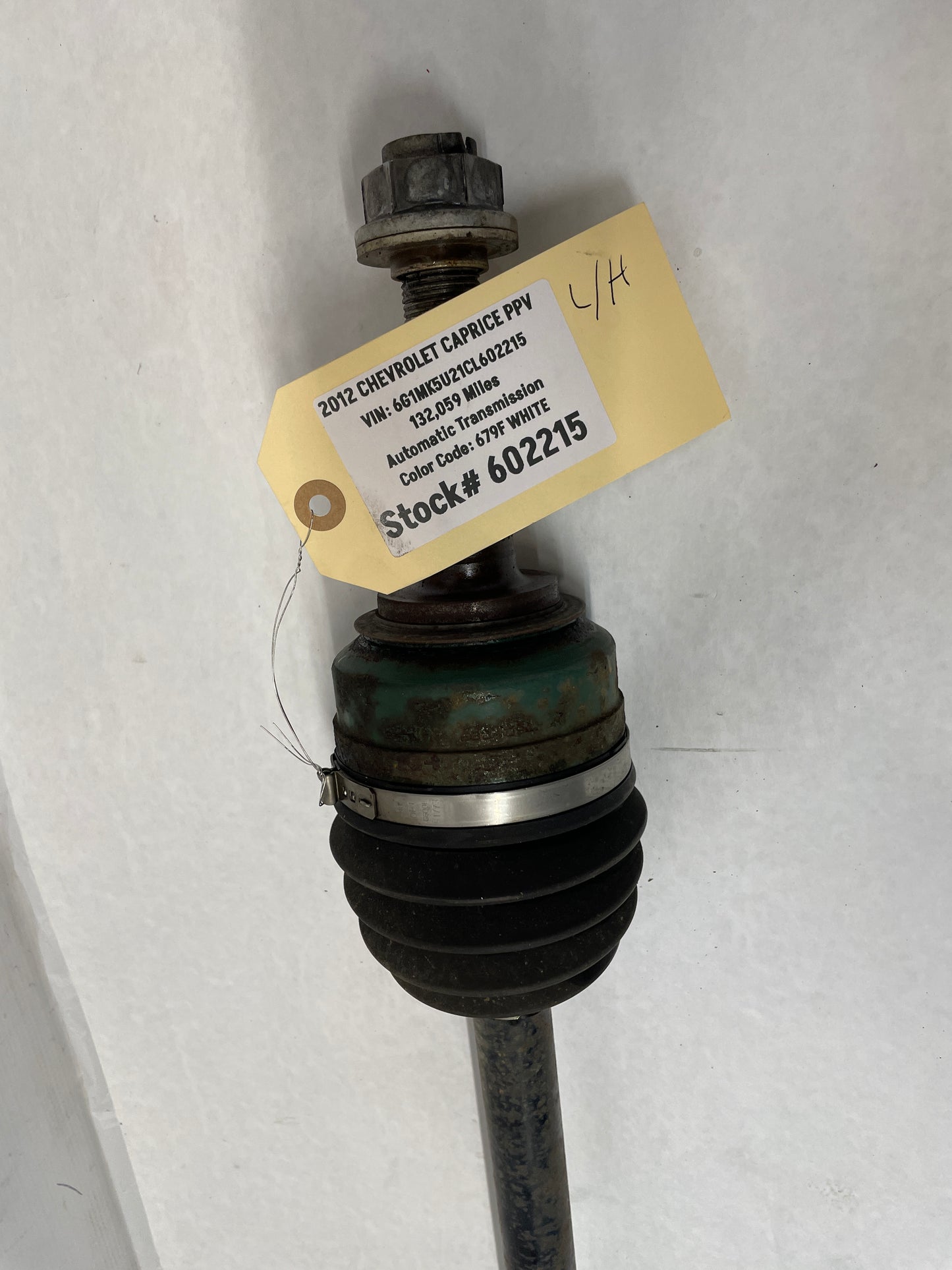 2012 Chevy Caprice LH Driver Rear CV Axle Half Shaft OEM