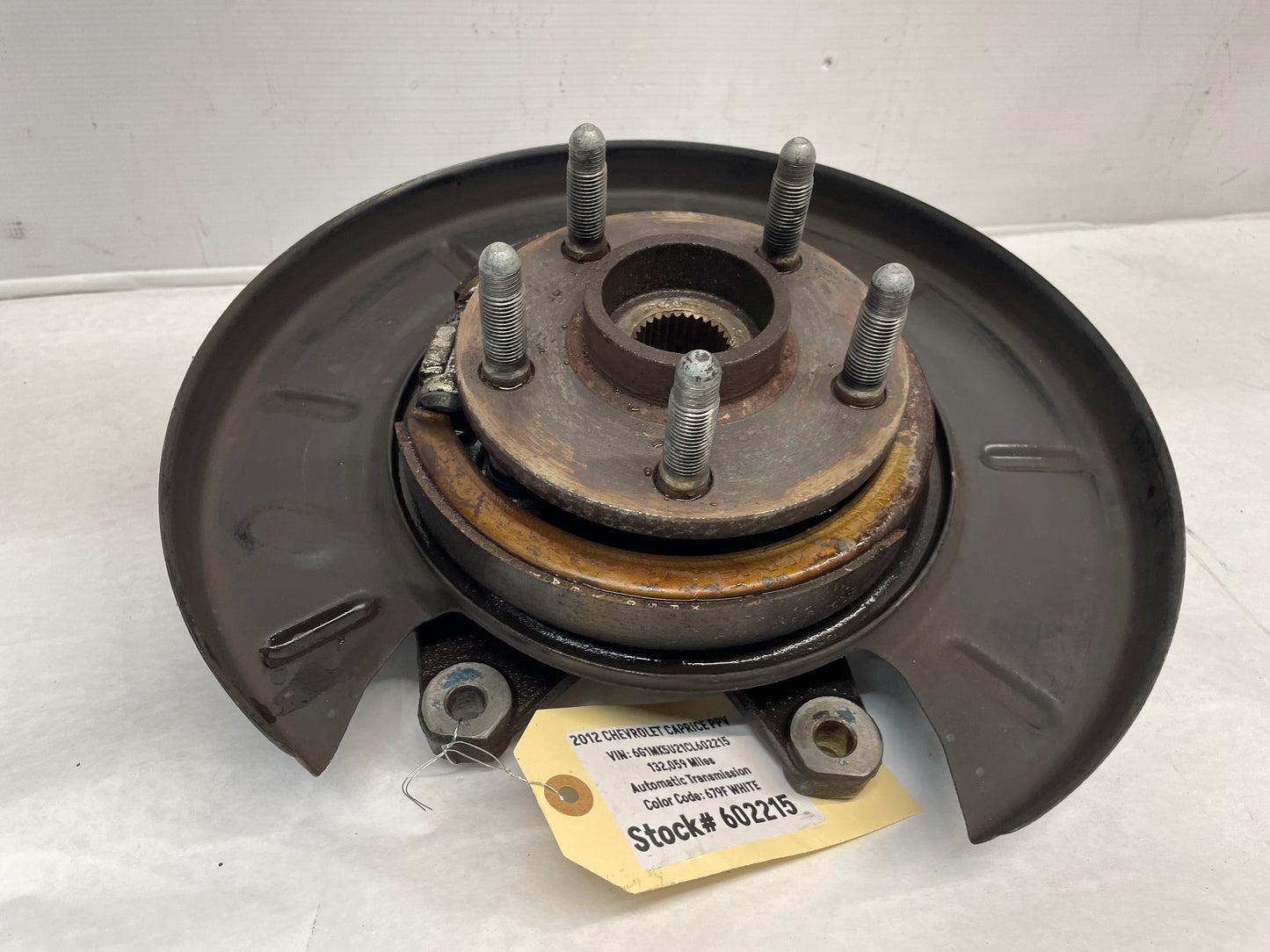 2012 Chevy Caprice PPV LH Driver Rear Suspension Spindle Hub Knuckle Assembly OEM