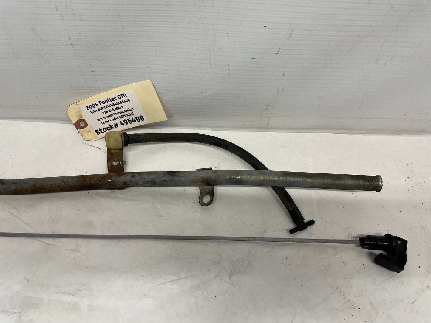 2006 Pontiac GTO Transmission Oil Fluid Dip Stick and Tube OEM - Day's Parts Yard