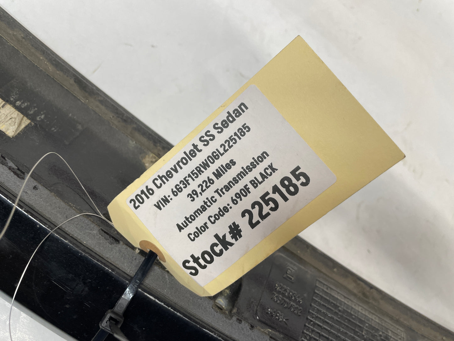 2016 Chevy SS Sedan Trunk Deck Lid Spoiler Wing OEM - Day's Parts Yard
