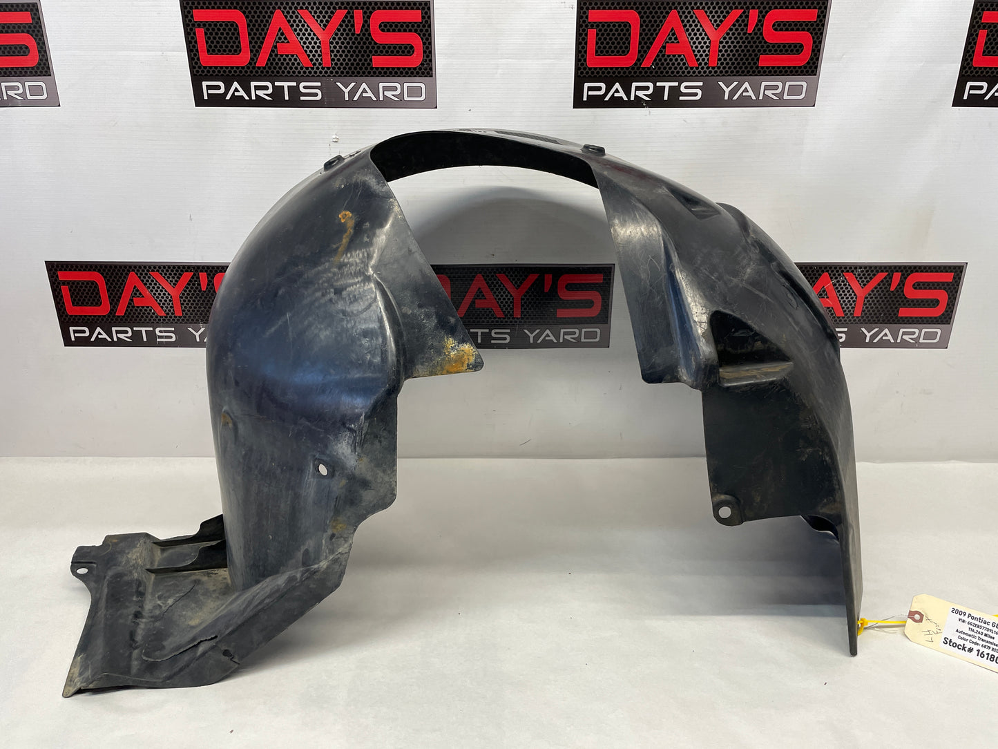 2009 Pontiac G8 LH Driver Front Fender Wheel Well Liner OEM - Day's Parts Yard