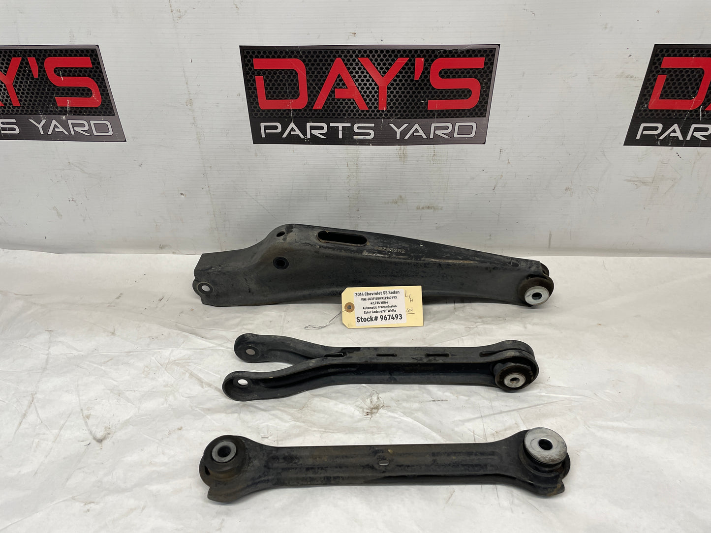 2014 Chevy SS Sedan LH Driver Rear Suspension Control Arms Adjuster Links OEM - Day's Parts Yard