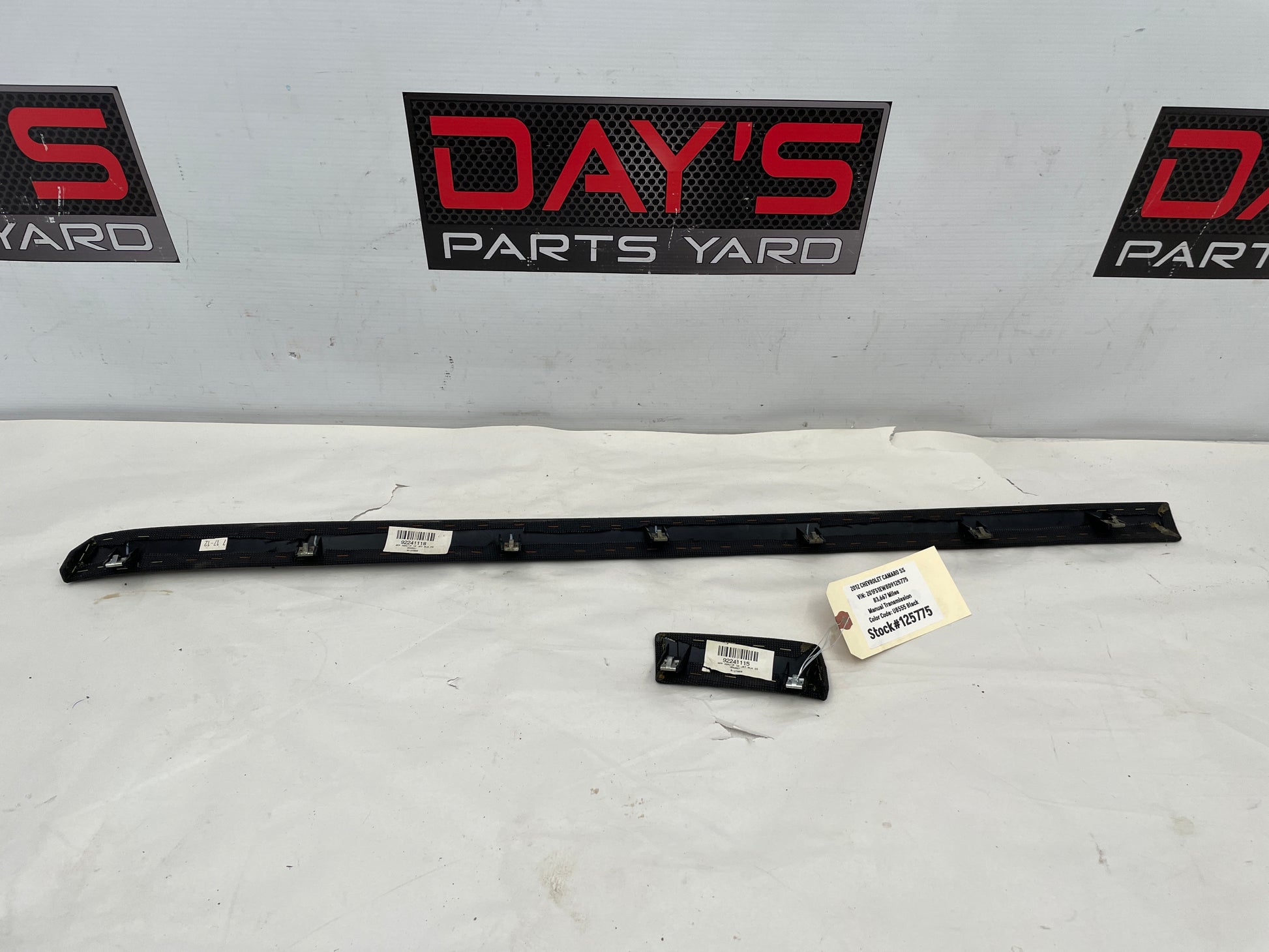 2012 Chevy Camaro SS Cloth Dash Panel Trim Molding 2 pc OEM - Day's Parts Yard
