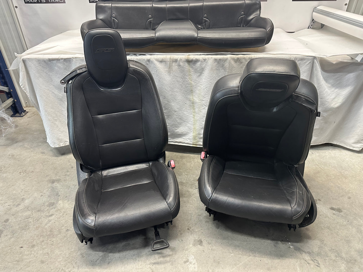 2010 Chevy Camaro SS Seats Fronts and Rears Black Leather OEM - Day's Parts Yard