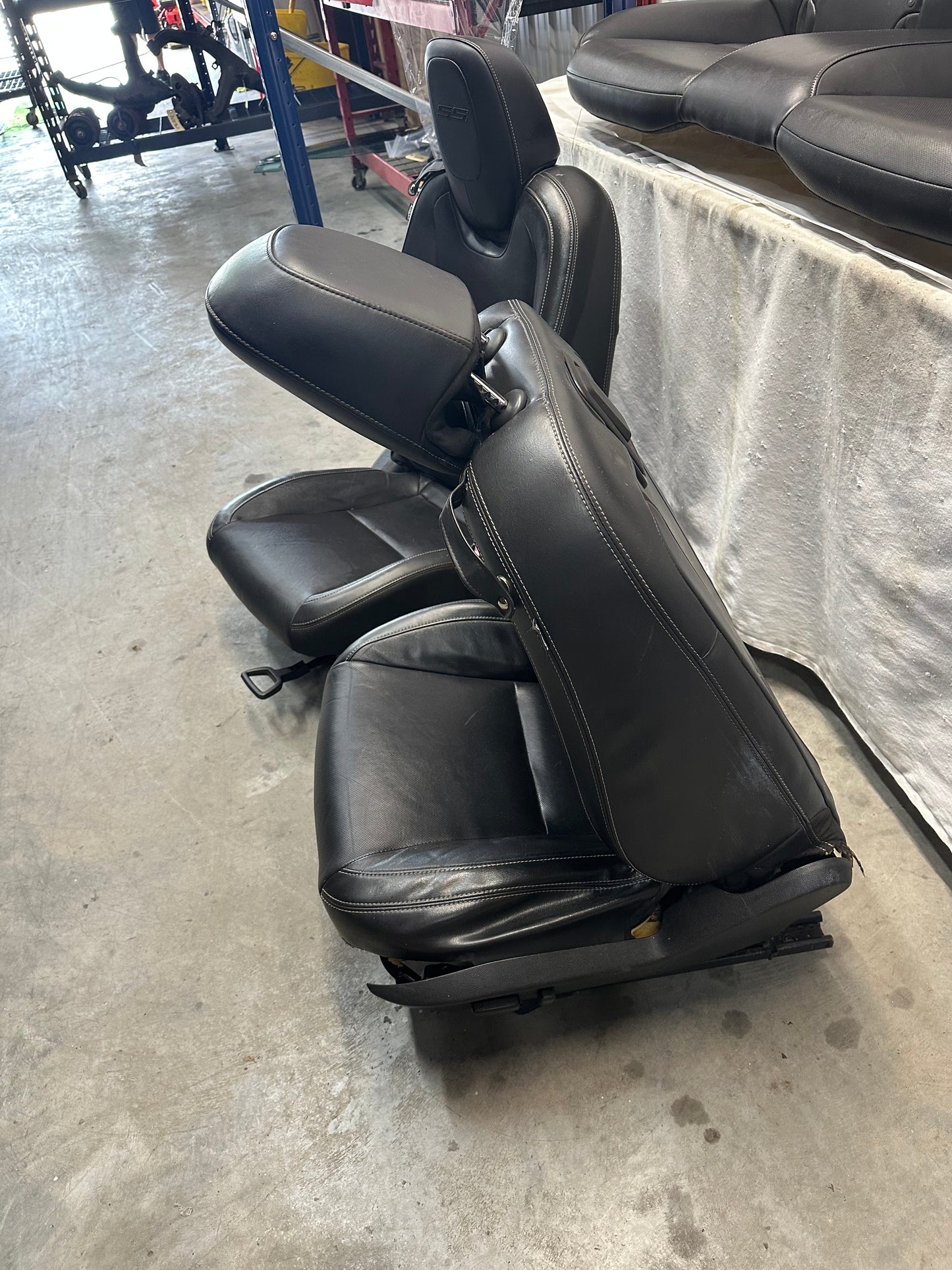 2010 Chevy Camaro SS Seats Fronts and Rears Black Leather OEM - Day's Parts Yard
