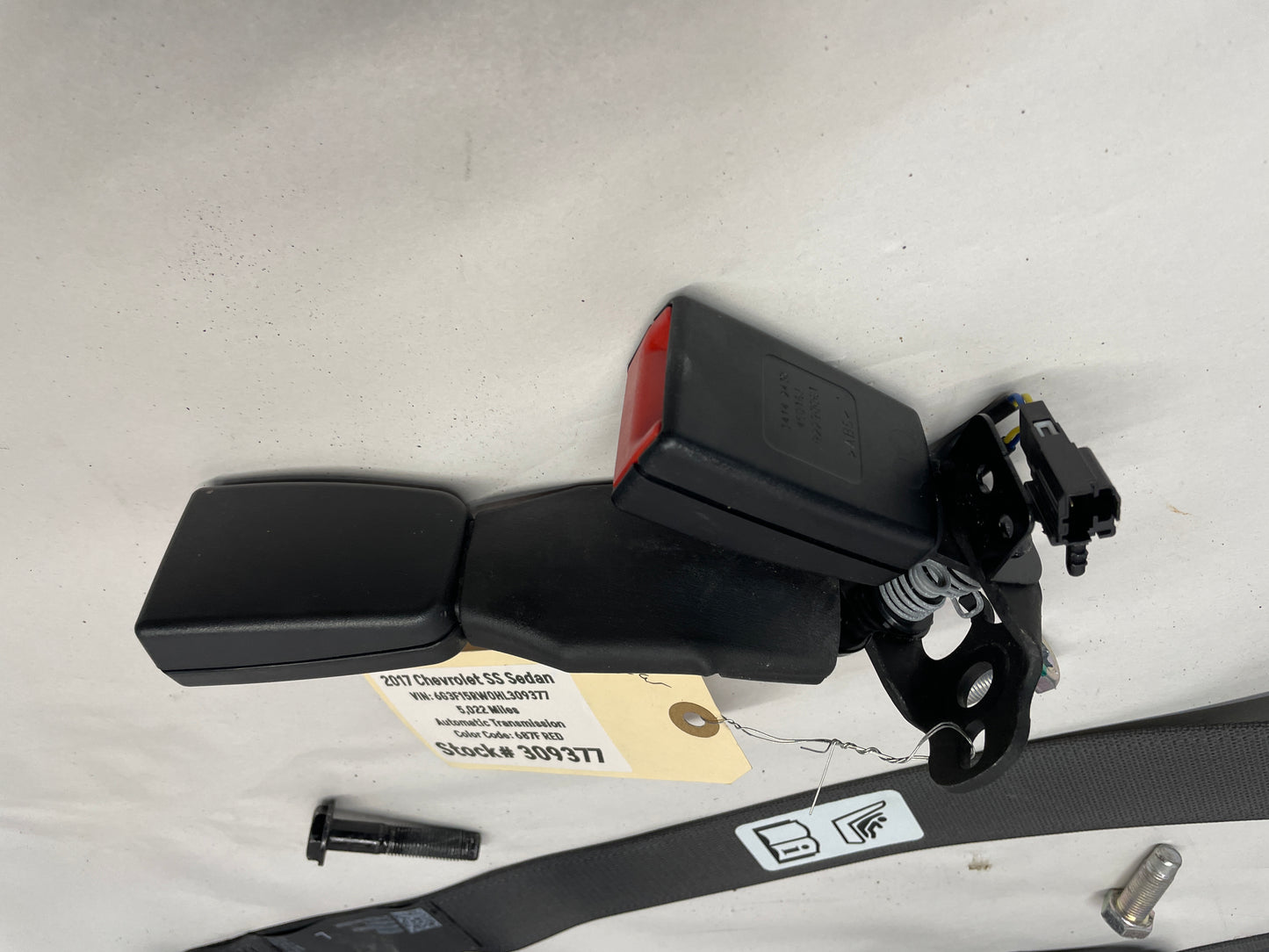 2017 Chevy SS Sedan Rear Seat Belt Retractors Buckles Set OEM - Day's Parts Yard