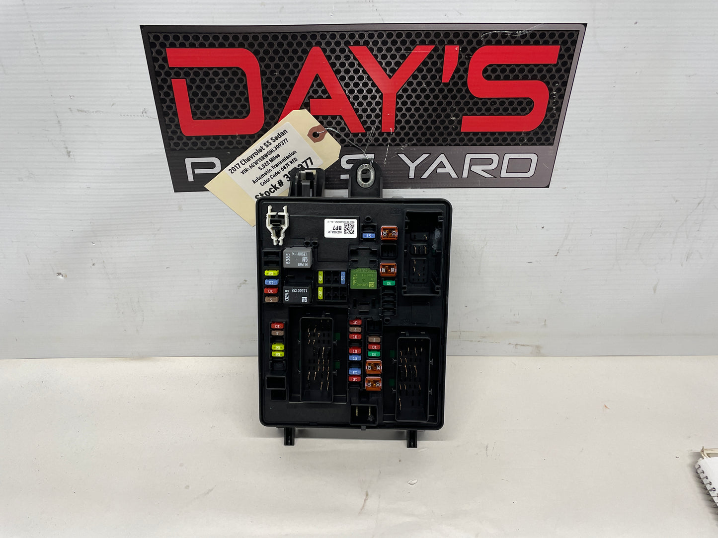 2017 Chevy SS Sedan Trunk Cargo Rear Fuse Relay Box OEM - Day's Parts Yard