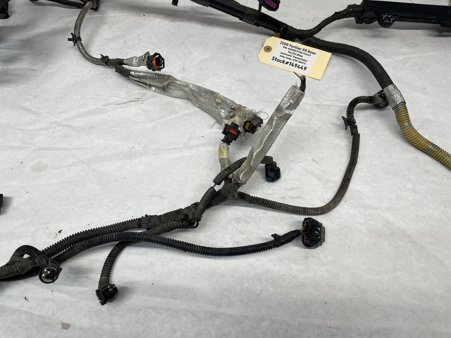2008 Pontiac G8 Base Front Chassis Engine Bay Fire Wall Wire Wiring Harness OEM - Day's Parts Yard