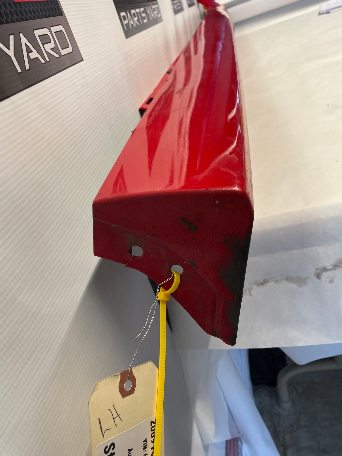 2009 Pontiac G8 LH Driver Rocker Molding Side Skirt Panel Trim Red OEM - Day's Parts Yard