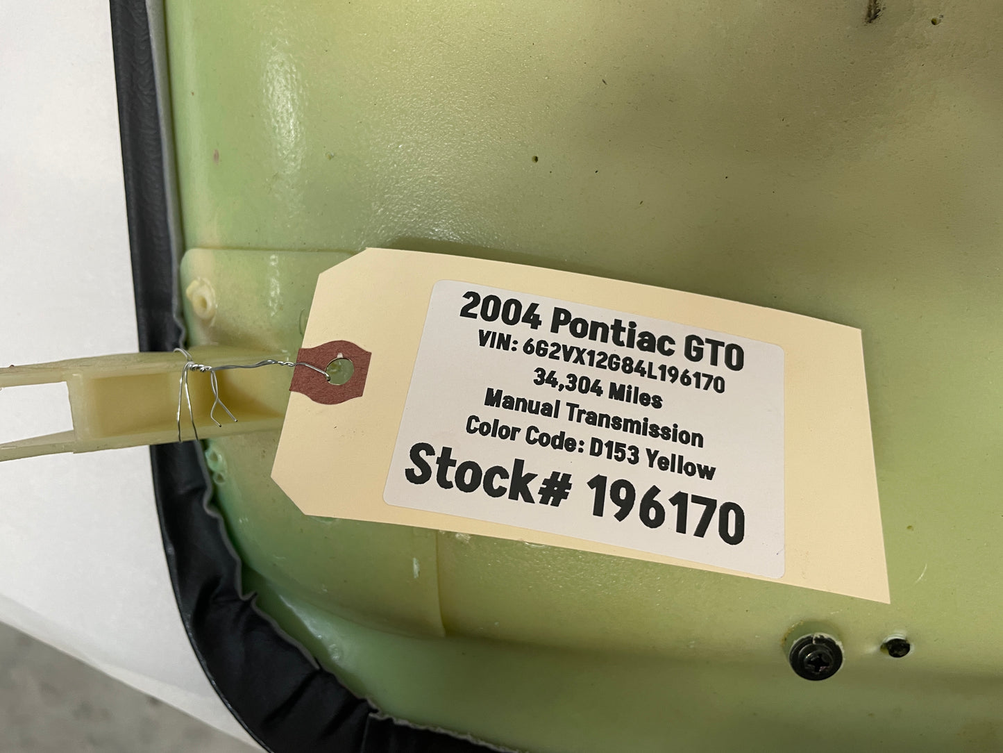 2004 Pontiac GTO Front Seat Upper Back Panel Cover Trim Map Pocket Bag OEM - Day's Parts Yard