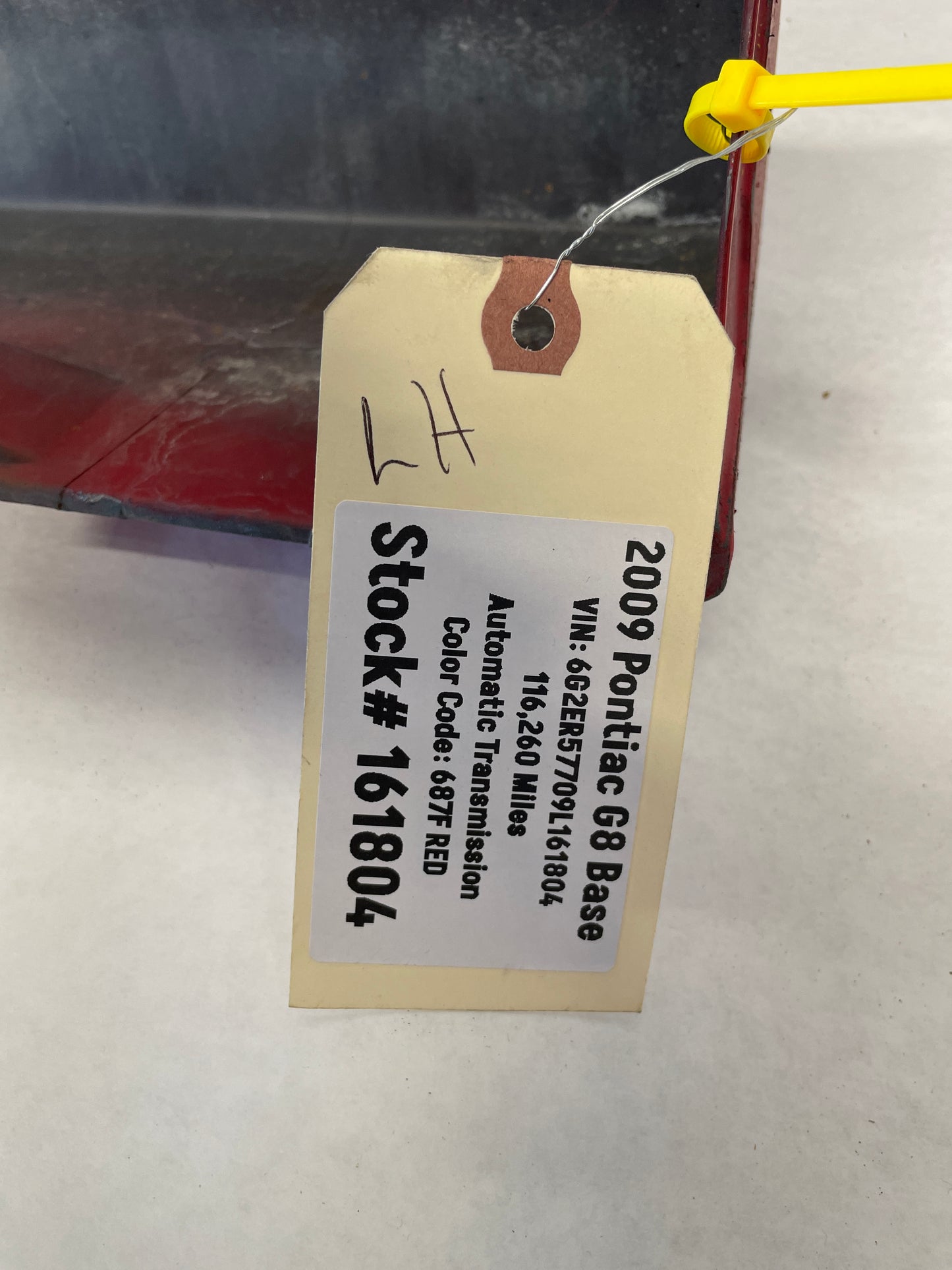 2009 Pontiac G8 LH Driver Rocker Molding Side Skirt Panel Trim Red OEM - Day's Parts Yard