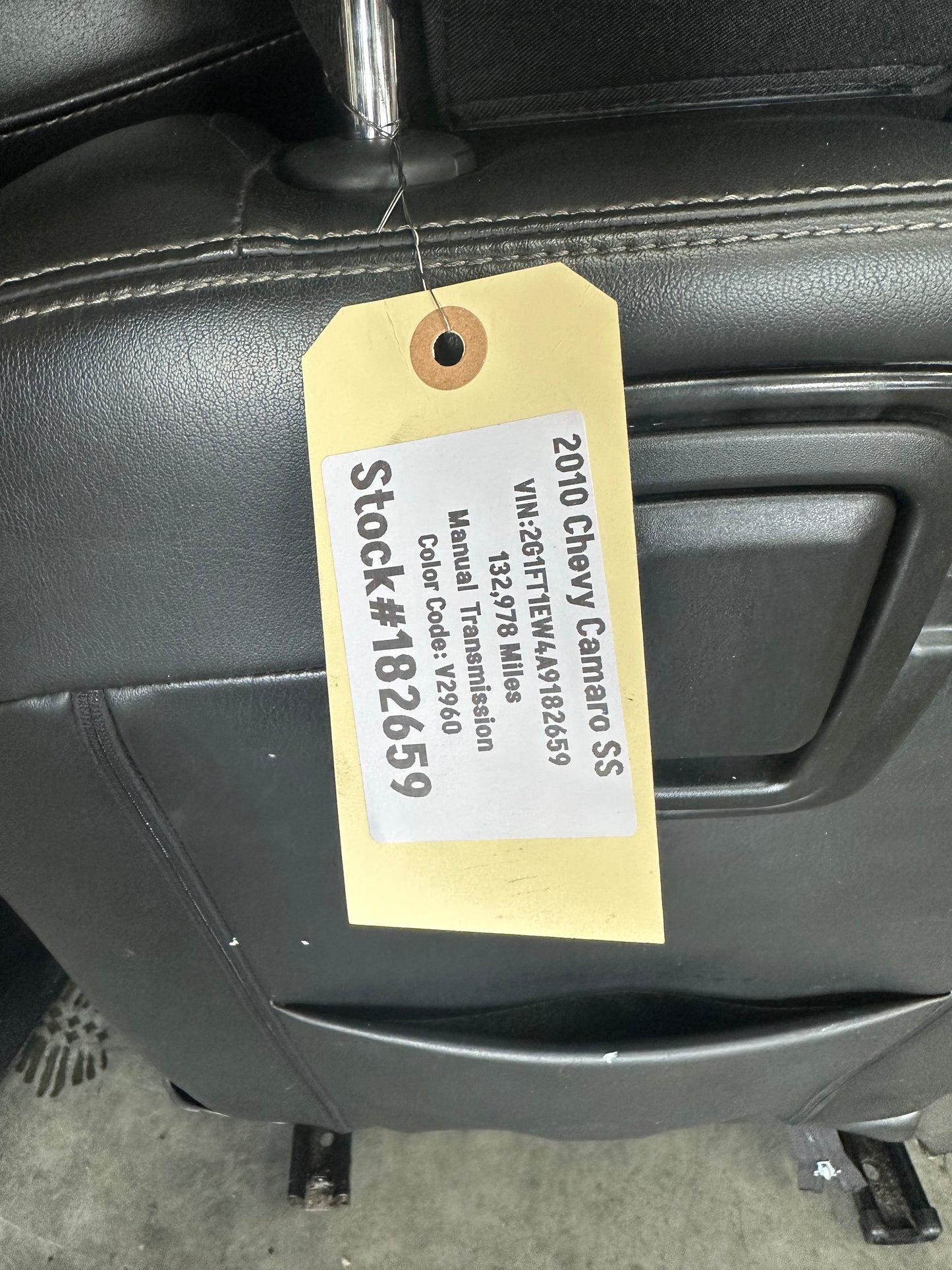 2010 Chevy Camaro SS Seats Fronts and Rears Black Leather OEM - Day's Parts Yard