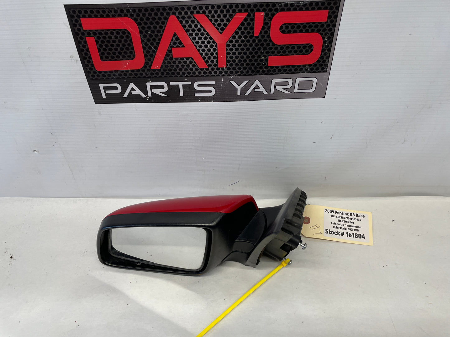 2009 Pontiac G8 LH Driver Exterior Side Door Mirror OEM - Day's Parts Yard