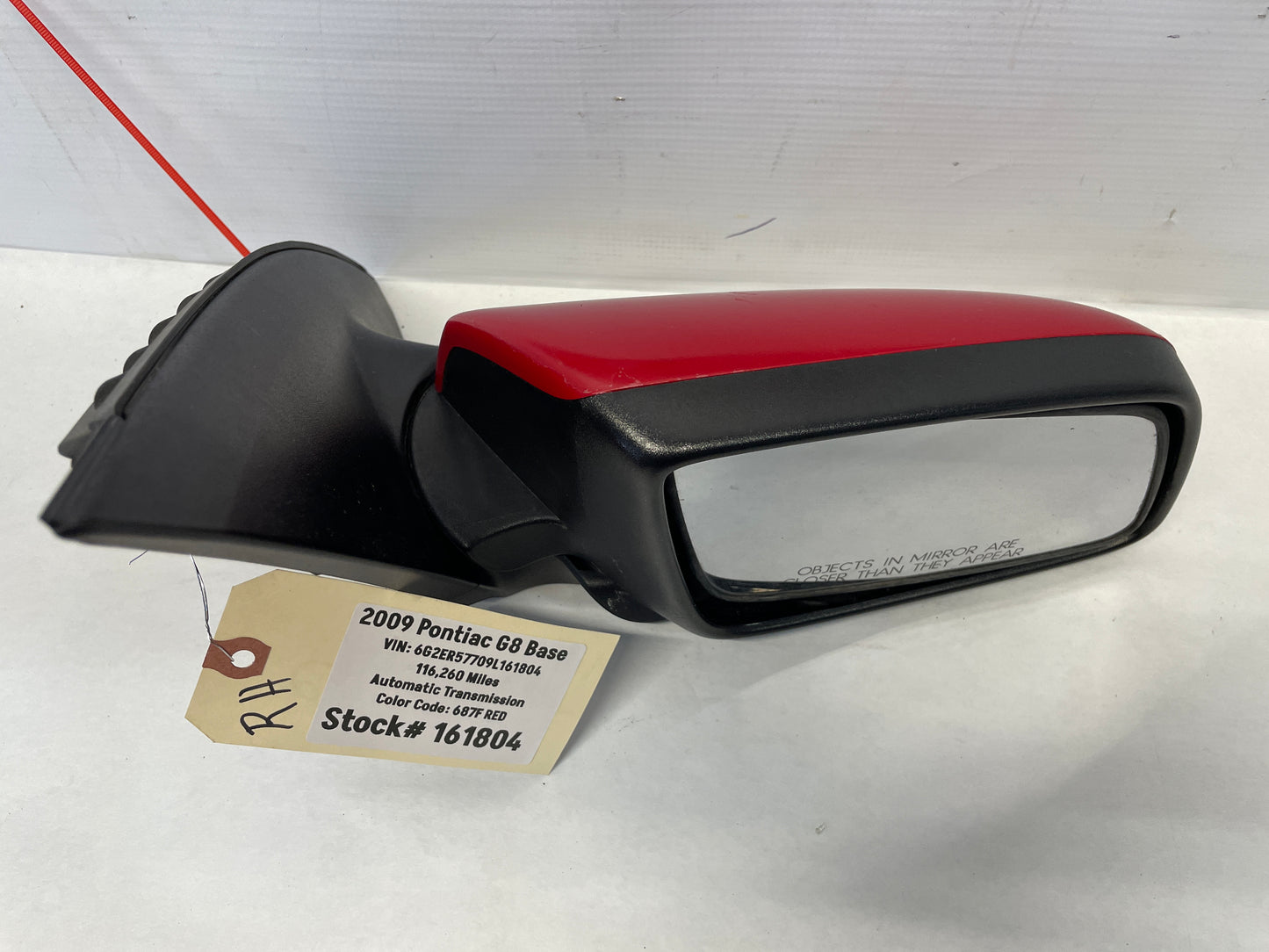 2009 Pontiac G8 RH Passenger Exterior Side Door Mirror OEM - Day's Parts Yard