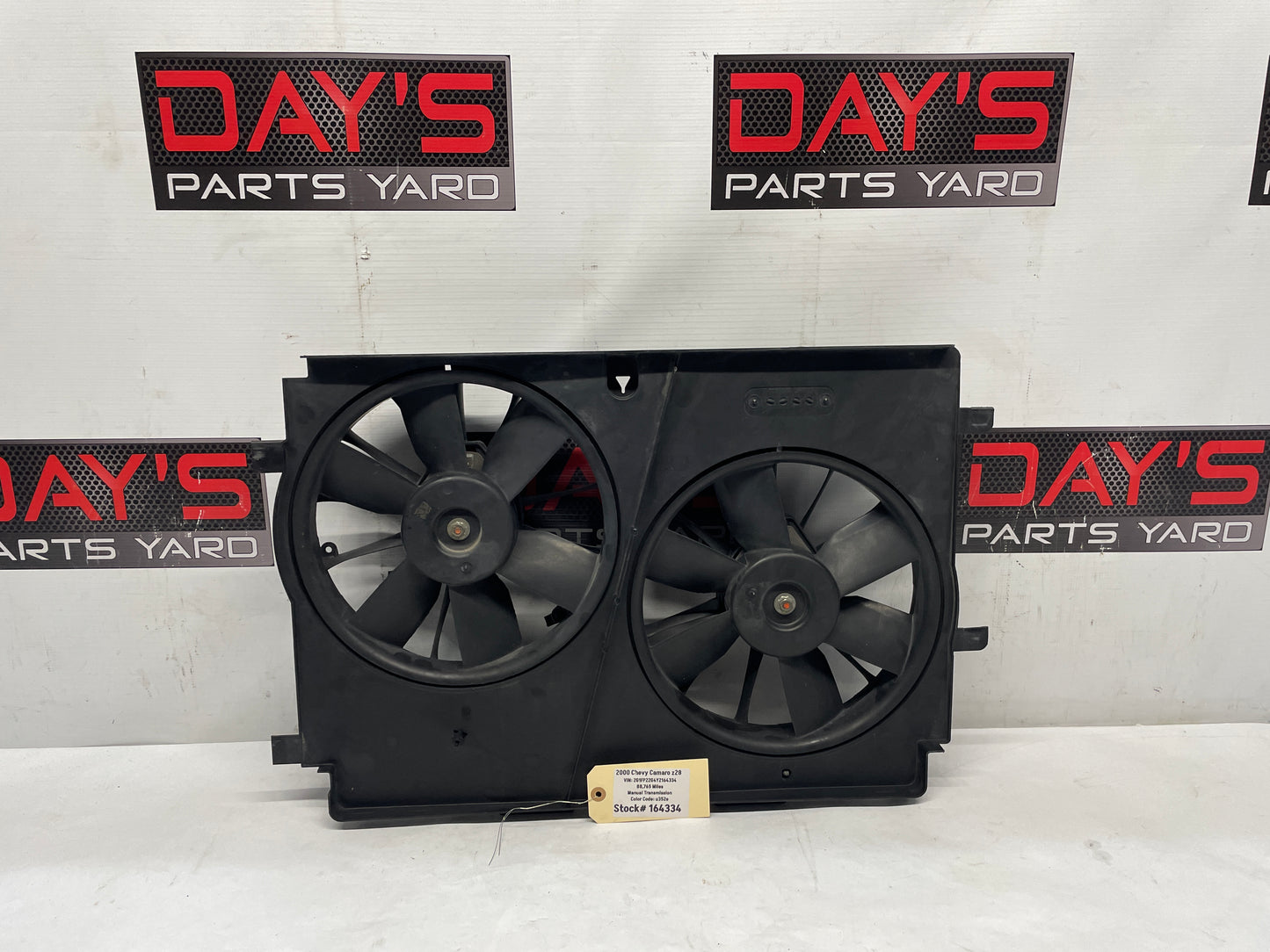 2000 Chevy Camaro Z28 Dual Radiator Cooling Fans Motors Assembly OEM - Day's Parts Yard
