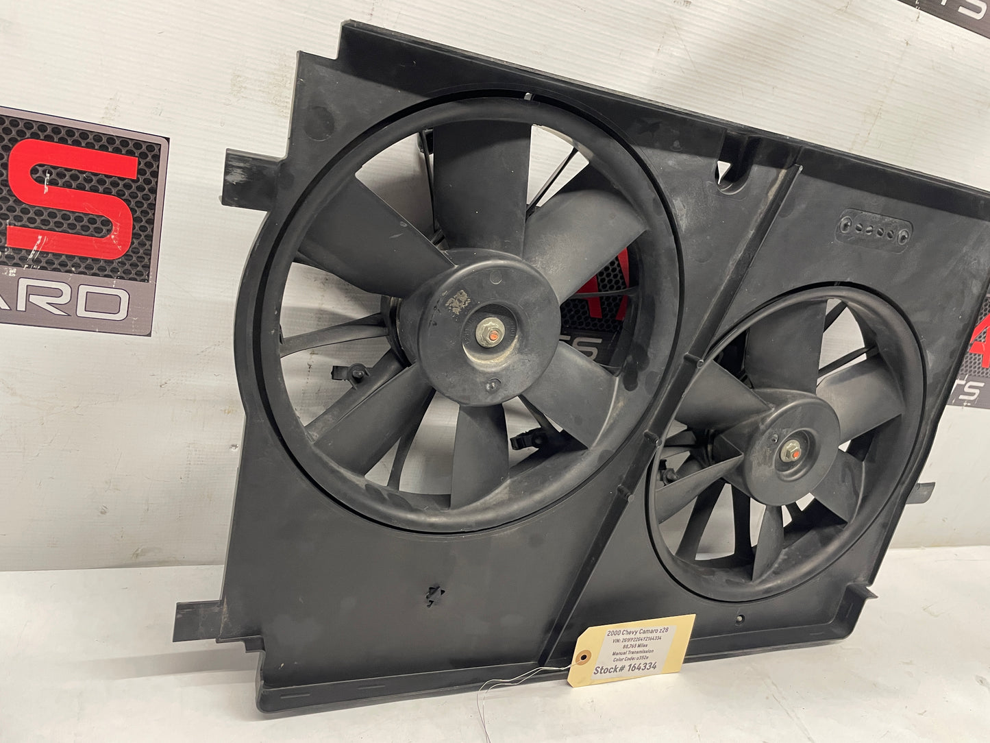 2000 Chevy Camaro Z28 Dual Radiator Cooling Fans Motors Assembly OEM - Day's Parts Yard