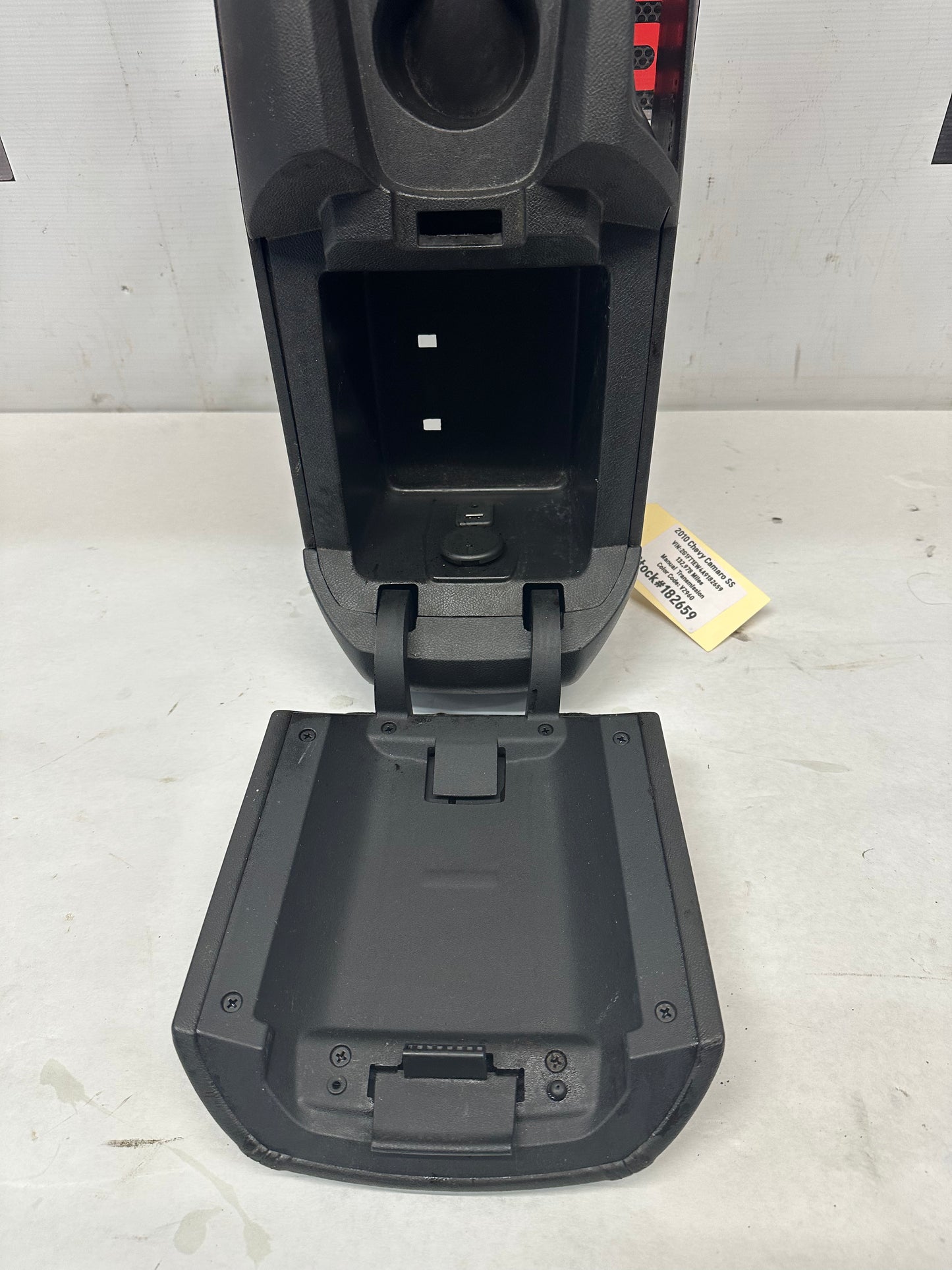 2010 Chevy Camaro SS Complete Center Console Arm Rest w/ Auxiliary Gauges OEM - Day's Parts Yard
