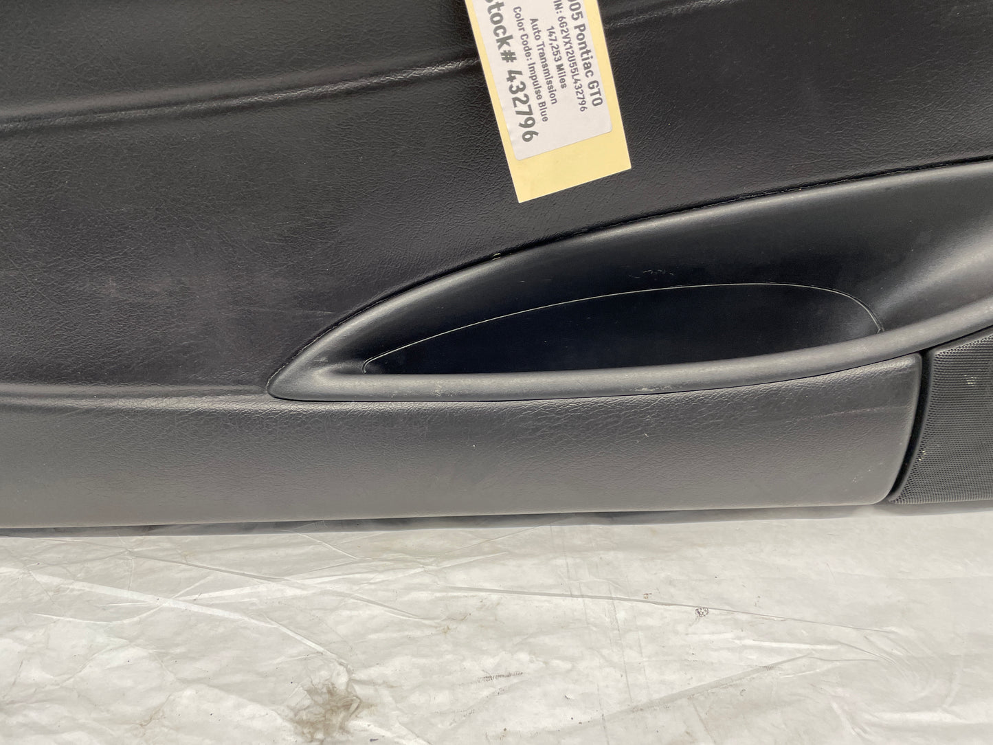 2005 Pontiac GTO LH Driver Front Interior Door Panel Trim OEM - Day's Parts Yard