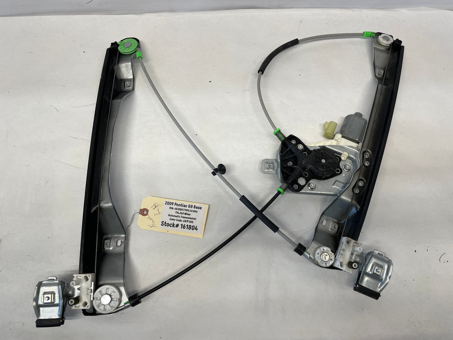 2009 Pontiac G8 LH Driver Front Door Window Regulator Motor OEM - Day's Parts Yard