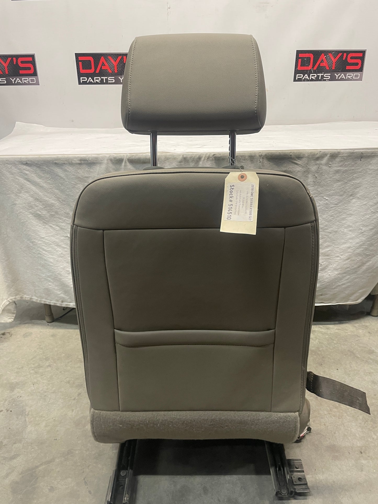 2018 GMC Sierra K1500 SLT Seat Front RH Passenger Coca Dune OEM